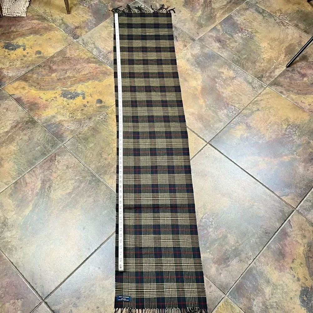 John Ashford 100% Acrylic Plaid Scarf
